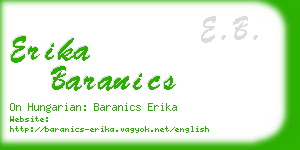 erika baranics business card